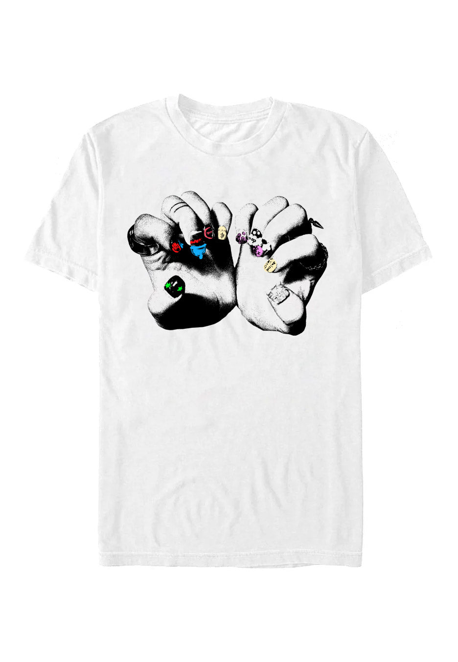 Michael Clifford - SIDEQUEST Nail Art White - T-Shirt | Neutral-Image