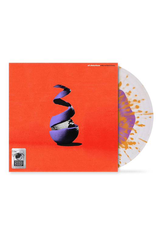 Neck Deep - All Distortions Are Intentional Purple Inside Clear w/ Orange - Splattered LP