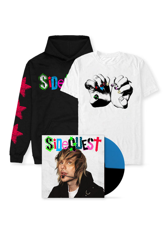 Michael Clifford - SIDEQUEST Black & Blue Quad Deluxe T-Shirt + Hoodie - Special Pack