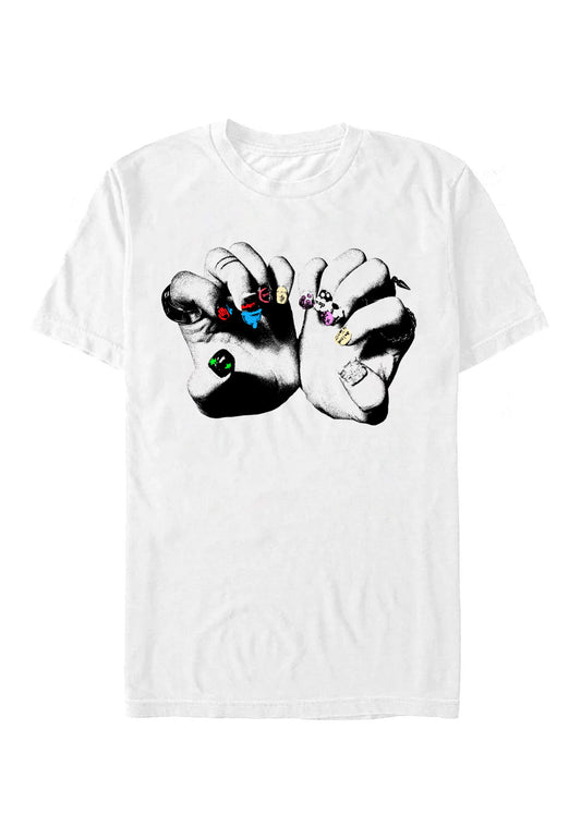 Michael Clifford - SIDEQUEST Nail Art White - T-Shirt | Neutral-Image