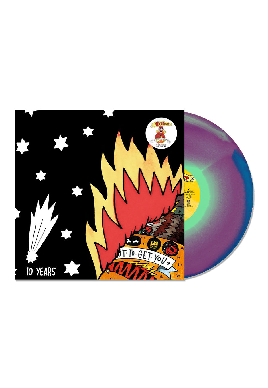 Neck Deep - Life's Not Out To Get You (10 Yr Anniversary Edition) Green, Purple & Blue Swirl - Colored Vinyl + Flexi