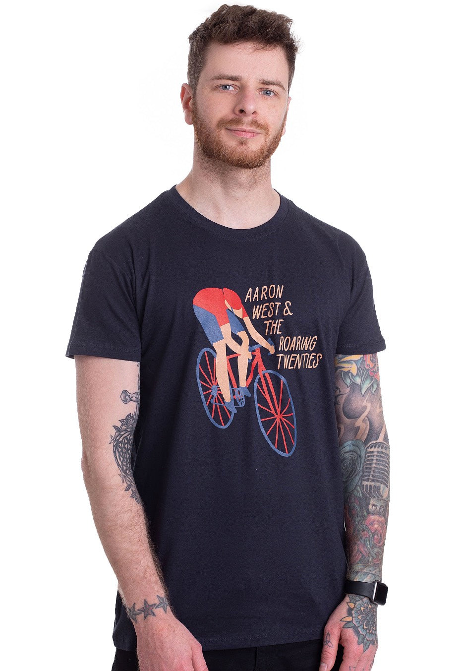 Aaron West And The Roaring Twenties - Cyclist Navy - T-Shirt | Men-Image