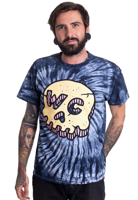 With Confidence - Skull Blue Tie Dye - T-Shirt